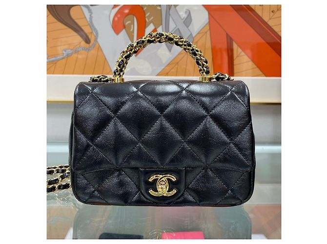 Chanel Mini Flap Bag con catena dorata D'oro - vista 2