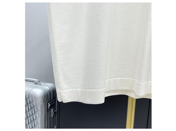 Dior Camiseta de jersey de algodão e seda ecru Branco - vista 5