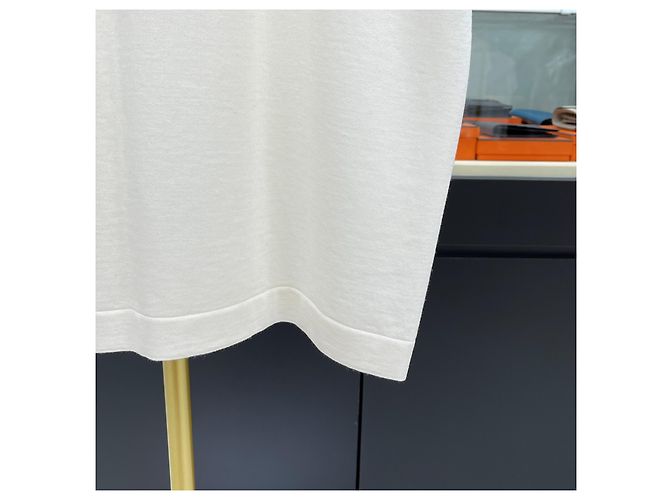Dior Camiseta de jersey de algodão e seda ecru Branco - vista 7