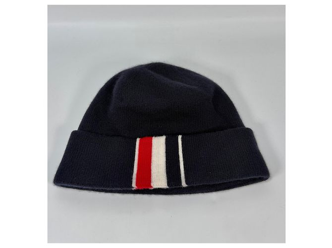 Thom Browne Gestrickte Beanie aus Merinowolle (OS) Blau - Ansicht 2