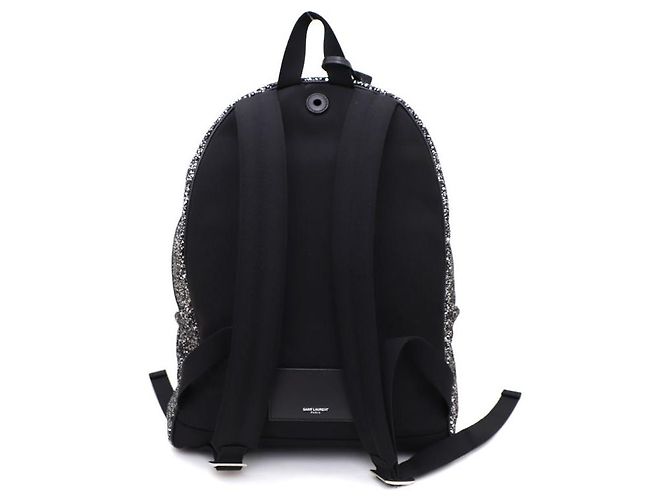 Saint Laurent Sequin Classic City Rucksack Schwarz - Ansicht 3