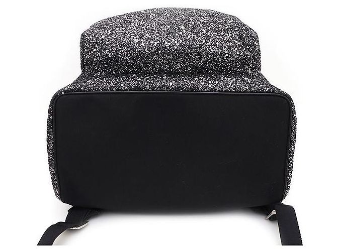 Saint Laurent Sequin Classic City Rucksack Schwarz - Ansicht 7