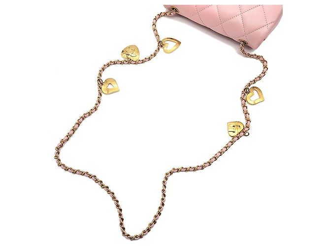 Chanel Mini borsa flap con charm a cuore in agnello Rosso - vista 5