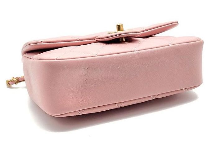 Chanel Mini borsa flap con charm a cuore in agnello Rosso - vista 7