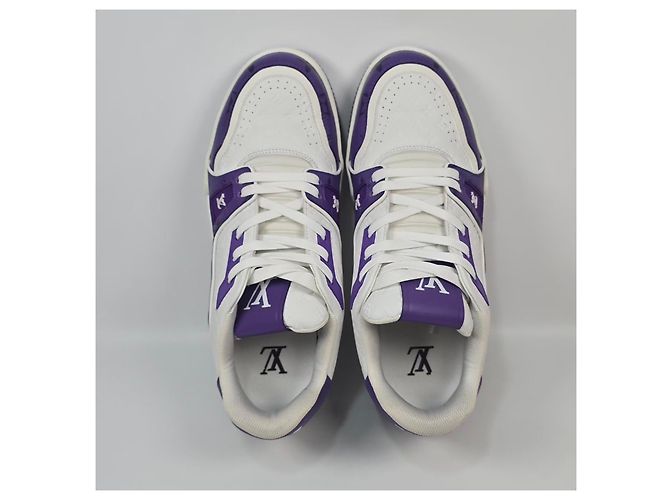 Louis Vuitton Sneakers Trainer Monogram LV Viola Porpora - vista 7
