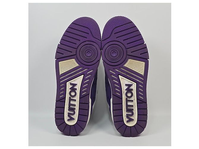 Louis Vuitton Sneakers Trainer Monogram LV Viola Porpora - vista 8