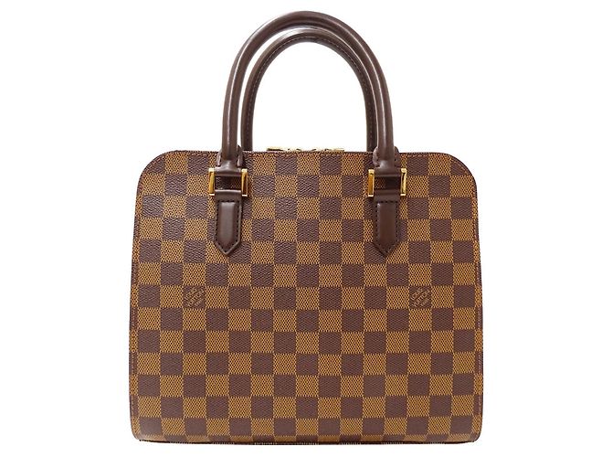 Borsa Triana in tela Damier Louis Vuitton Marrone - vista 2