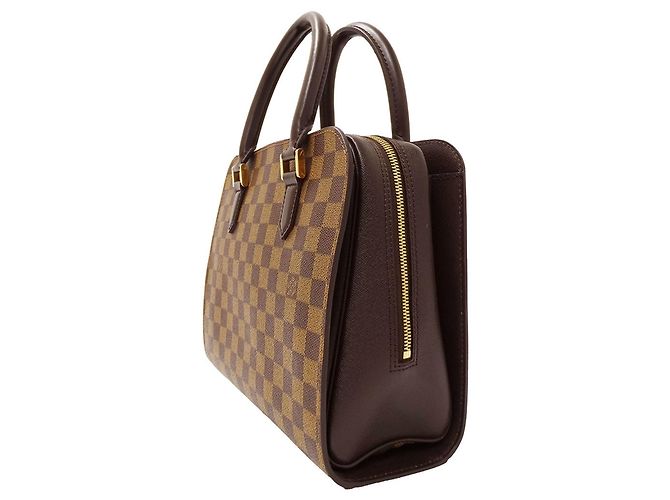 Borsa Triana in tela Damier Louis Vuitton Marrone - vista 4