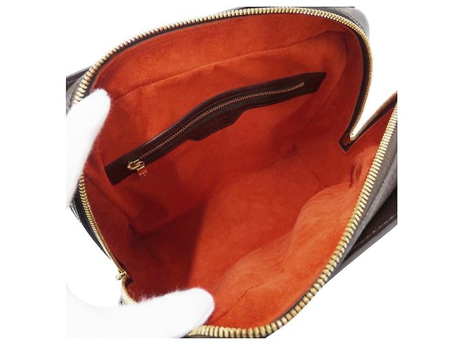 Borsa Triana in tela Damier Louis Vuitton Marrone - vista 6
