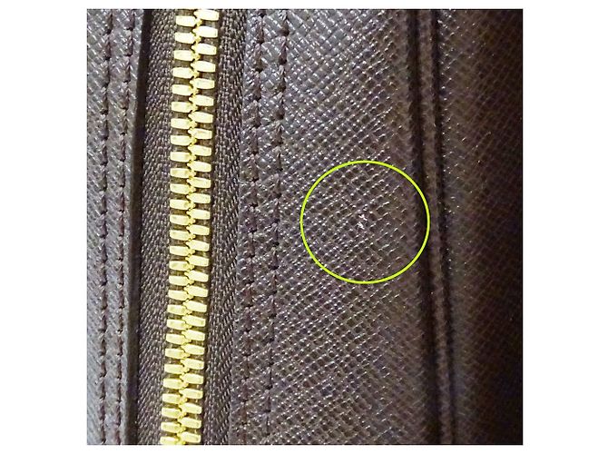 Borsa Triana in tela Damier Louis Vuitton Marrone - vista 9
