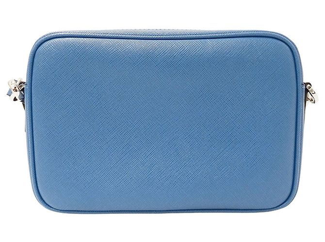 Prada Handtasche aus hellblauem Saffiano-Leder - Ansicht 2