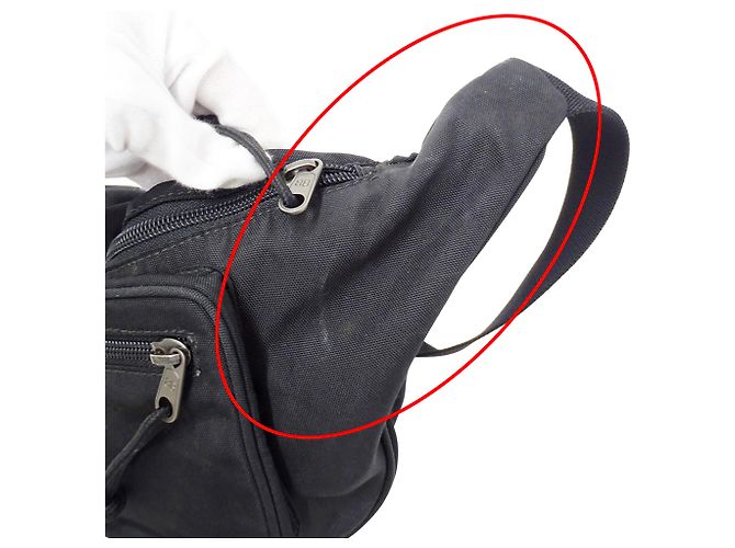 Borsa a mano in nylon nero Balenciaga - vista 11