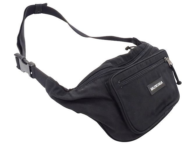 Borsa a mano in nylon nero Balenciaga - vista 4