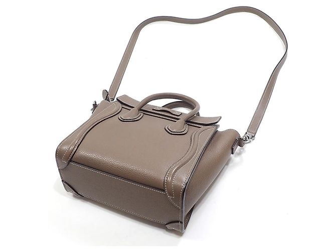 Céline Borsa Celine Luggage Nano Shopper Grigio - vista 2