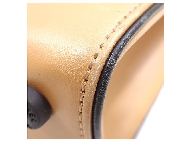 Borsa a tracolla con catena in pelle beige Chanel - vista 5