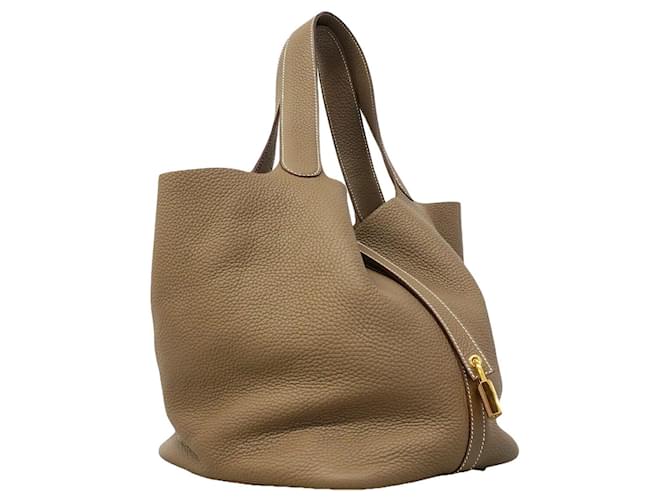 Hermès Borsa Hermes Picotin Lock GM Taupe - vista 2