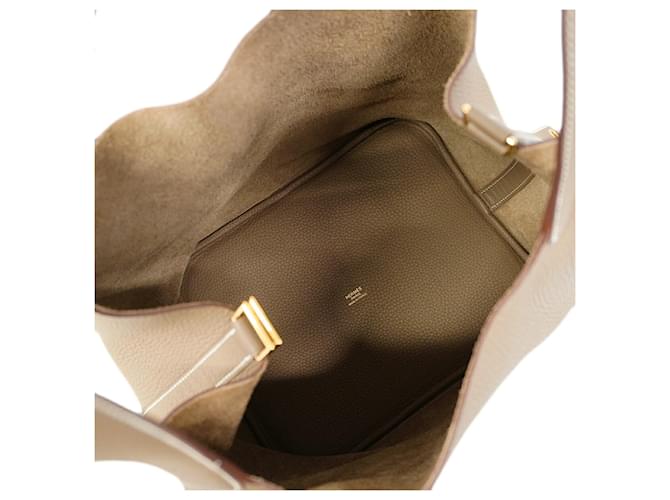 Hermès Borsa Hermes Picotin Lock GM Taupe - vista 4