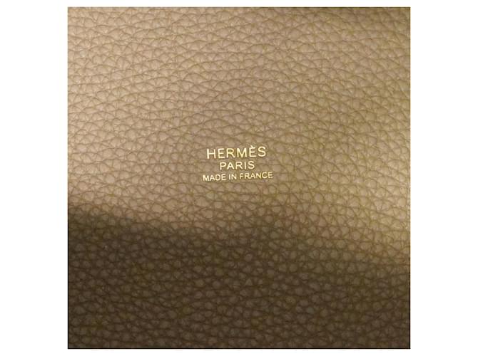 Hermès Borsa Hermes Picotin Lock GM Taupe - vista 5