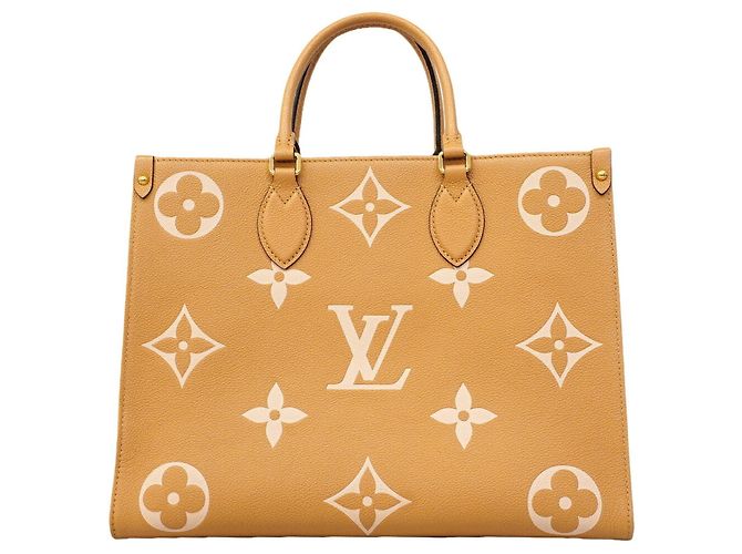 Borsa Tote Louis Vuitton Monogram Empreinte Bicolor OnTheGo MM Crudo - vista 10