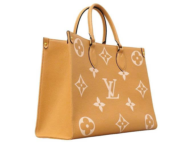Borsa Tote Louis Vuitton Monogram Empreinte Bicolor OnTheGo MM Crudo - vista 2