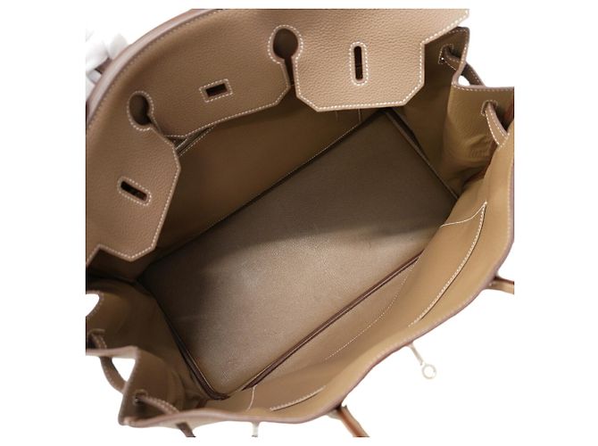 Hermès Borsa Hermes Birkin 40 Togo Etoupe Taupe - vista 4