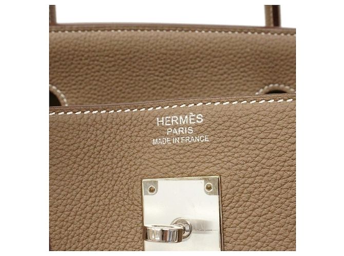 Hermès Borsa Hermes Birkin 40 Togo Etoupe Taupe - vista 5