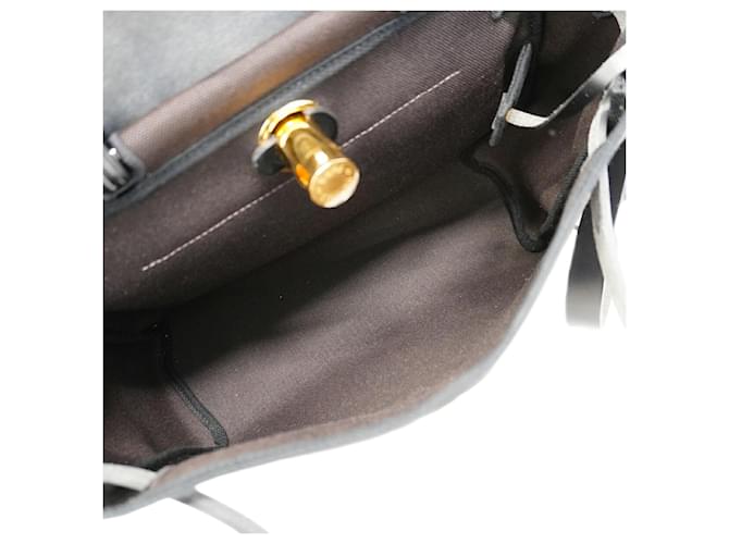 Hermès Borsa Hermes Herbag Zip PM Marrone Nero - vista 4