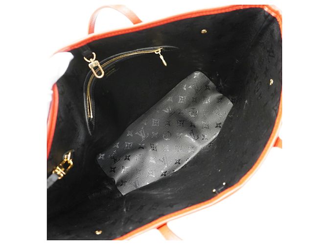 Neverfull Louis Vuitton Monogram Tuftage Tote Bag Schwarz Rot - Ansicht 4