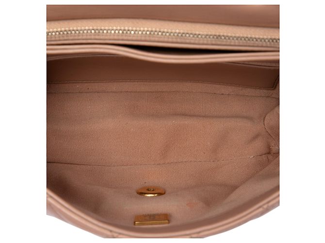Chanel Marrone Small Quilted Lambskin Pillow Crush Flap Carne - vista 4