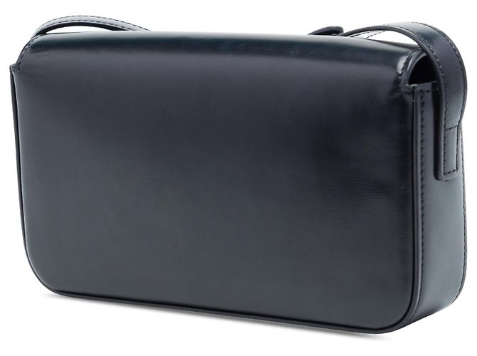Céline Borsa a tracolla Celine Triomphe Claude in pelle di vitello lucida nera Nero - vista 2