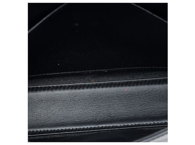 Céline Borsa a tracolla Celine Triomphe Claude in pelle di vitello lucida nera Nero - vista 4