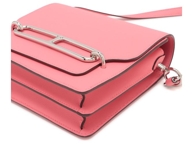 Hermès Borsa Roulis 18 Mini Swift Rosa - vista 8