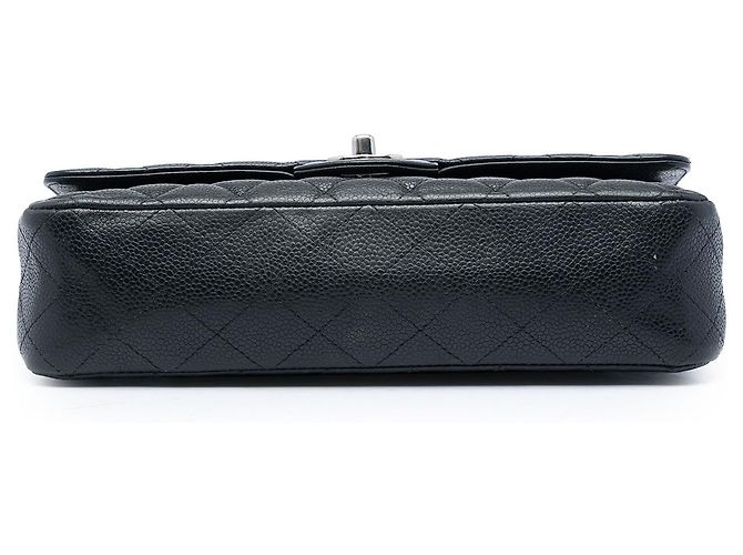 Chanel Black Medium Classic Caviar Double Flap Nero - vista 3