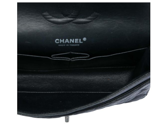Chanel Black Medium Classic Caviar Double Flap Nero - vista 4
