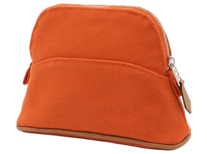 Pochette Bolide Mini in tela arancione Hermès - vista 2