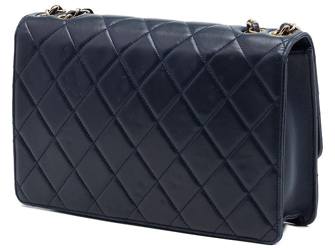 Chanel Blue Quilted Lambskin Golden Class Flap Azul Azul marino - vista 2