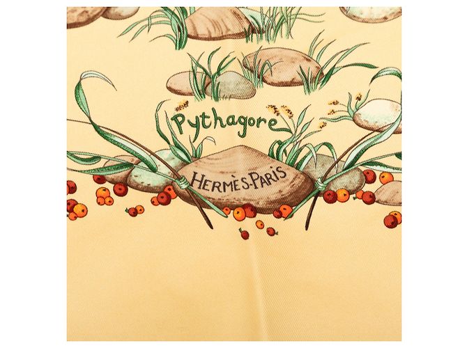 Hermès Seidentuch Yellow Pythagore 90 Gelb - Ansicht 3