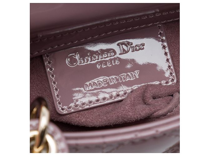 Lady Dior in micro vernice rosa cannage - vista 5