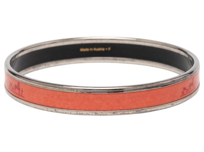 Hermès Orange Narrow Caleche Email Armband 65 - Ansicht 3