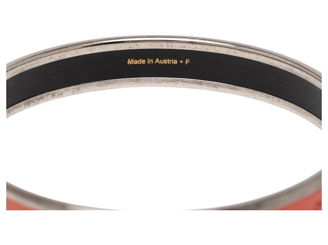 Hermès Orange Narrow Caleche Email Armband 65 - Ansicht 4