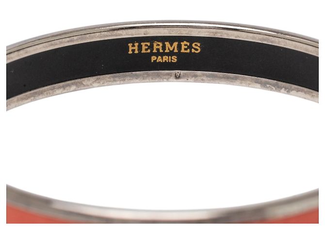 Hermès Orange Narrow Caleche Email Armband 65 - Ansicht 5