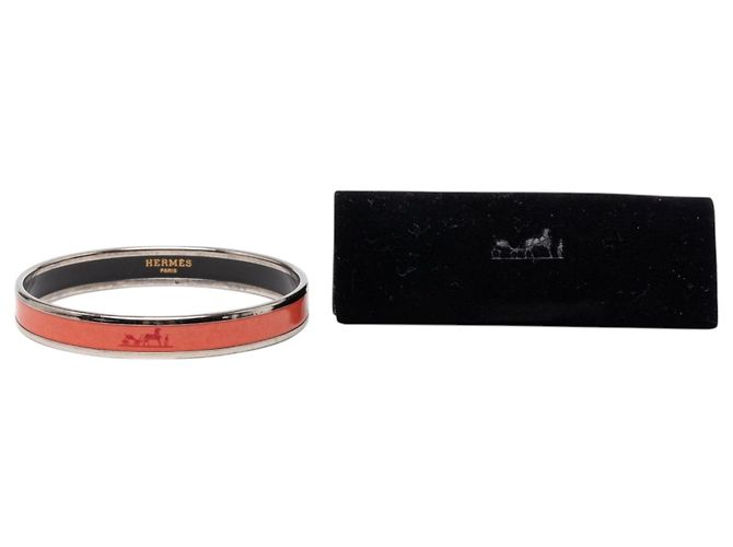 Hermès Orange Narrow Caleche Email Armband 65 - Ansicht 6