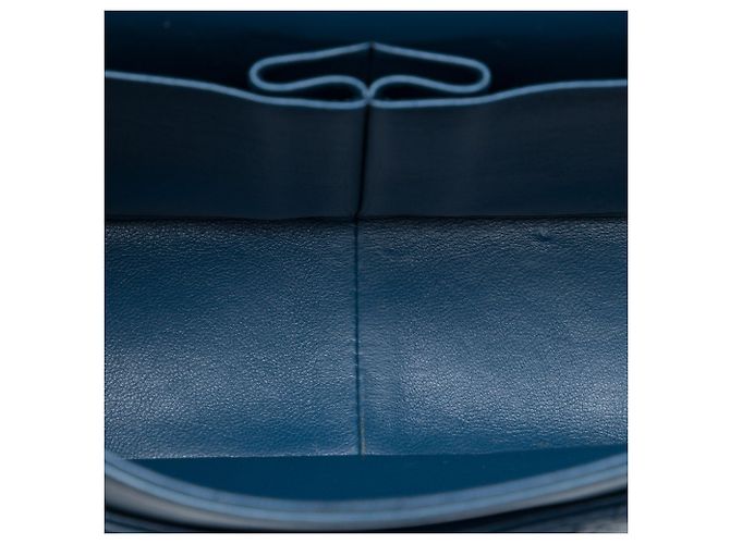 Chanel Blue Jumbo Classic Lambskin Double Flap Blau Dunkelblau - Ansicht 4