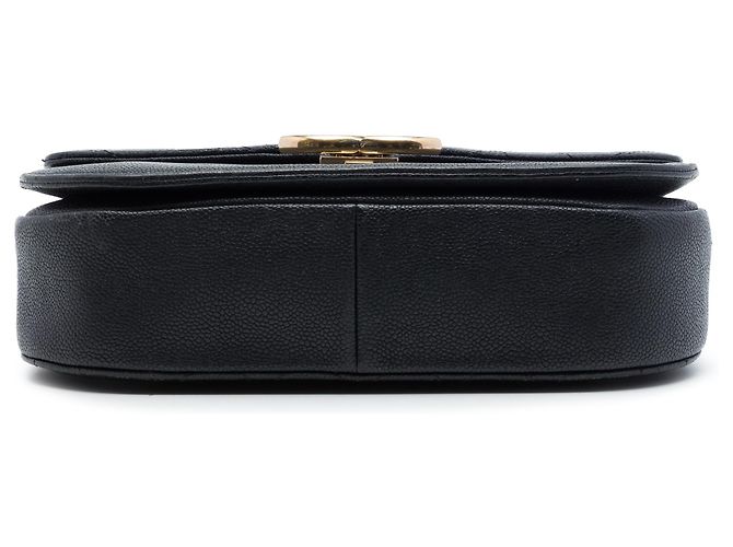 Chanel Black Paris Cuba Medium Quilted Caviar Thread Around Flap Nero - vista 3