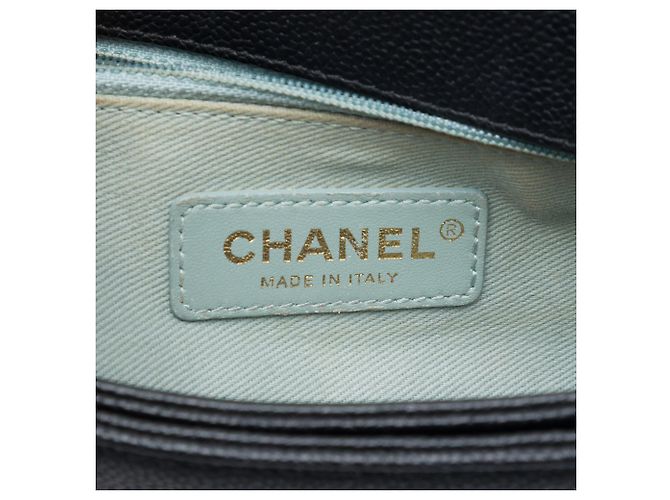 Chanel Black Paris Cuba Medium Quilted Caviar Thread Around Flap Nero - vista 5