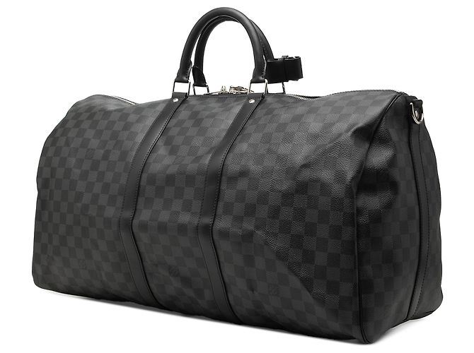 Louis Vuitton Keepall Bandouliere 55 in Damier Graphite nero - vista 2