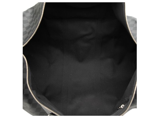 Louis Vuitton Keepall Bandouliere 55 in Damier Graphite nero - vista 4