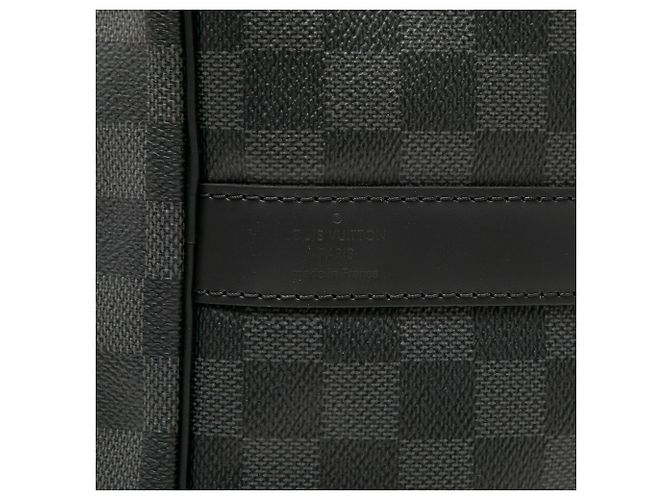 Louis Vuitton Keepall Bandouliere 55 in Damier Graphite nero - vista 5