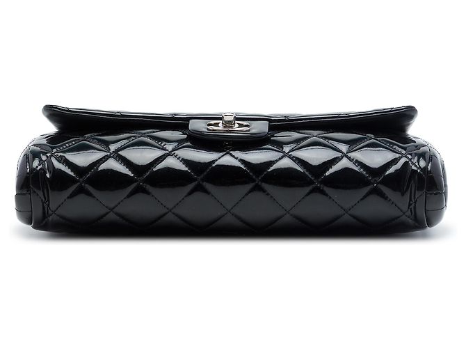 Clutch Chanel Black CC Trapuntata in Vernice con Catena Nero - vista 3