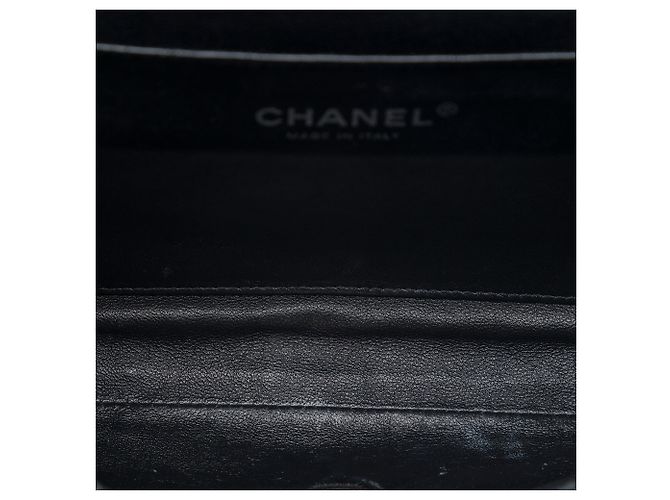 Clutch Chanel Black CC Trapuntata in Vernice con Catena Nero - vista 4